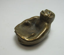Load image into Gallery viewer, Monkey Gorilla Ape Tray Solid Bronze Brass Card Tip Ring Coin Trinket Art Statue