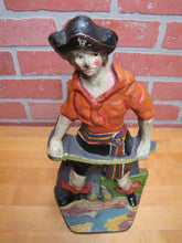 Load image into Gallery viewer, PIRATE GIRL Antique Cast Iron Doorstop Decorative Art Statue Sword Detailed