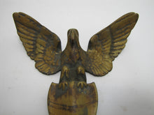 Load image into Gallery viewer, Spread Winged Eagle Shield Antique Brass Decorative Arts Hardware Element