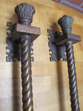 Load image into Gallery viewer, Antique Pair Bronze Decorative Art Gothic Door Handle Pulls Archictural Hardware