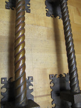 Load image into Gallery viewer, Antique Pair Bronze Decorative Art Gothic Door Handle Pulls Archictural Hardware