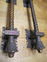Load image into Gallery viewer, Antique Pair Bronze Decorative Art Gothic Door Handle Pulls Archictural Hardware