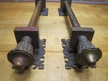 Load image into Gallery viewer, Antique Pair Bronze Decorative Art Gothic Door Handle Pulls Archictural Hardware