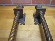 Load image into Gallery viewer, Antique Pair Bronze Decorative Art Gothic Door Handle Pulls Archictural Hardware