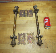 Load image into Gallery viewer, Antique Pair Bronze Decorative Art Gothic Door Handle Pulls Archictural Hardware