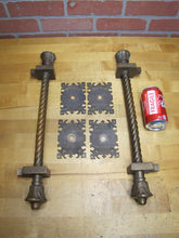 Load image into Gallery viewer, Antique Pair Bronze Decorative Art Gothic Door Handle Pulls Archictural Hardware