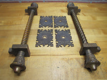Load image into Gallery viewer, Antique Pair Bronze Decorative Art Gothic Door Handle Pulls Archictural Hardware