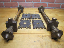 Load image into Gallery viewer, Antique Pair Bronze Decorative Art Gothic Door Handle Pulls Archictural Hardware