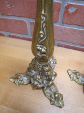 Load image into Gallery viewer, Art Nouveau Decorative Arts Bronze Candlesticks Pair Candle Holders 19c Antique