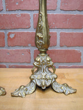 Load image into Gallery viewer, Art Nouveau Decorative Arts Bronze Candlesticks Pair Candle Holders 19c Antique