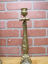 Load image into Gallery viewer, Art Nouveau Decorative Arts Bronze Candlesticks Pair Candle Holders 19c Antique