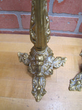 Load image into Gallery viewer, Art Nouveau Decorative Arts Bronze Candlesticks Pair Candle Holders 19c Antique