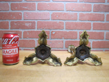 Load image into Gallery viewer, Art Nouveau Decorative Arts Bronze Candlesticks Pair Candle Holders 19c Antique