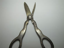 Load image into Gallery viewer, TIFFANY OLYMPIAN GRAPE SHEARS RIBBON PULL Antique Sterling Silver Ornate