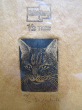Load image into Gallery viewer, UNION CAMP 1/2 TIGER KITTY KAT CAT ARTWORK Unique Framed Art Paperbag Signed
