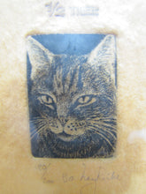 Load image into Gallery viewer, UNION CAMP 1/2 TIGER KITTY KAT CAT ARTWORK Unique Framed Art Paperbag Signed
