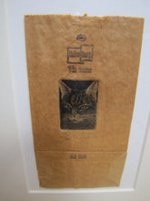 Load image into Gallery viewer, UNION CAMP 1/2 TIGER KITTY KAT CAT ARTWORK Unique Framed Art Paperbag Signed