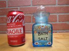 Load image into Gallery viewer, BATH SALT Manganese Blue Decorative Arts Bottle Jar Glows UV365 Uranium Glow