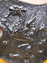 Load image into Gallery viewer, Griffin & Lion Old Cast Iron Decorative Arts Plaques Signs Art High Relief