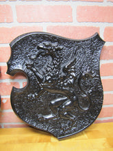 Load image into Gallery viewer, Griffin & Lion Old Cast Iron Decorative Arts Plaques Signs Art High Relief