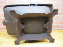 Load image into Gallery viewer, Dragon Serpent Antique Victorian Coal Scuttle Bin Cast Iron Porcelain Enamel