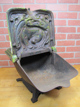 Load image into Gallery viewer, Dragon Serpent Antique Victorian Coal Scuttle Bin Cast Iron Porcelain Enamel