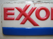 Load image into Gallery viewer, EXXON Original Gas Station Sign Red White Blue Americana Embossed Blow Mold Ad