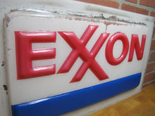 Load image into Gallery viewer, EXXON Original Gas Station Sign Red White Blue Americana Embossed Blow Mold Ad