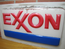 Load image into Gallery viewer, EXXON Original Gas Station Sign Red White Blue Americana Embossed Blow Mold Ad