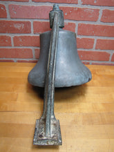 Load image into Gallery viewer, USN UNITED STATES NAVY Old Brass Nickel Bell w Bracket Nautical Ship Boat C-58
