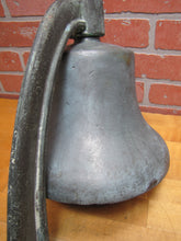 Load image into Gallery viewer, USN UNITED STATES NAVY Old Brass Nickel Bell w Bracket Nautical Ship Boat C-58