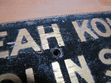 Load image into Gallery viewer, LEAH KOHLER VIOLIN STUDIO Antique Gold & Black Smaltz Painted Wood Ad Sign