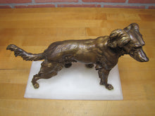 Load image into Gallery viewer, Hunting Pointer Dog Antique Decorative Arts Statue Cold Painted Marble Ornate