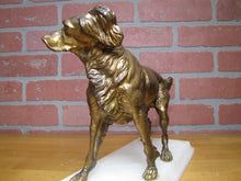 Load image into Gallery viewer, Hunting Pointer Dog Antique Decorative Arts Statue Cold Painted Marble Ornate