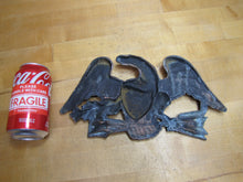 Load image into Gallery viewer, Eagle Old Decorative Arts Bronze Wash Cast Iron Bird Shield Arrows Sign Plaque
