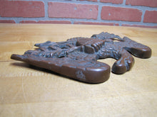 Load image into Gallery viewer, Eagle Old Decorative Arts Bronze Wash Cast Iron Bird Shield Arrows Sign Plaque
