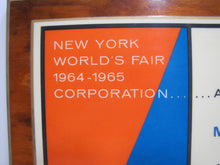 Load image into Gallery viewer, 1964 1965 NEW YORK WORLDS FAIR MOTOR CLUB OF AMERICA TICKET & INFO CENTER Sign