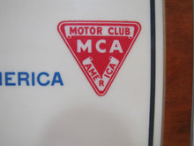 Load image into Gallery viewer, 1964 1965 NEW YORK WORLDS FAIR MOTOR CLUB OF AMERICA TICKET & INFO CENTER Sign