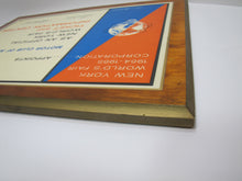 Load image into Gallery viewer, 1964 1965 NEW YORK WORLDS FAIR MOTOR CLUB OF AMERICA TICKET & INFO CENTER Sign