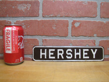 Load image into Gallery viewer, HERSHEY Orig Old NOS Advertising Sign Chocolate Amusement Park Penna Brown White
