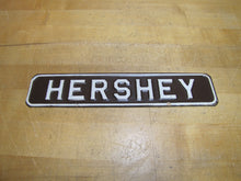 Load image into Gallery viewer, HERSHEY Orig Old NOS Advertising Sign Chocolate Amusement Park Penna Brown White