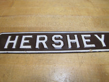 Load image into Gallery viewer, HERSHEY Orig Old NOS Advertising Sign Chocolate Amusement Park Penna Brown White