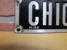 Load image into Gallery viewer, CHICAGO - NEW YORK N-35 Old Railroad Train Station Destination City Ad Sign