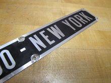 Load image into Gallery viewer, CHICAGO - NEW YORK N-35 Old Railroad Train Station Destination City Ad Sign