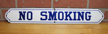 Load image into Gallery viewer, NO SMOKING Old Porcelain Sign Subway Railroad Shop Doctor Dentist Restaurant Pub