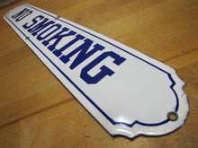 Load image into Gallery viewer, NO SMOKING Old Porcelain Sign Subway Railroad Shop Doctor Dentist Restaurant Pub