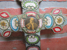 Load image into Gallery viewer, Micro Mosaic Old Cross Crucifix Roma Pius XI Italy Ornate Fine Exquisite Artwork