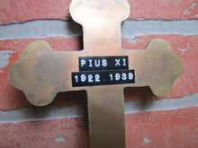 Load image into Gallery viewer, Micro Mosaic Old Cross Crucifix Roma Pius XI Italy Ornate Fine Exquisite Artwork