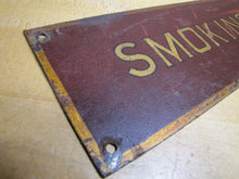Load image into Gallery viewer, SMOKING PROHIBITED Old Railroad Train Station Safety Ad Sign Subway Trolley RR