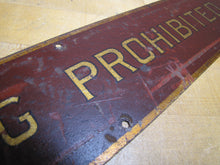 Load image into Gallery viewer, SMOKING PROHIBITED Old Railroad Train Station Safety Ad Sign Subway Trolley RR